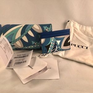 Emilio Pucci Two Fold Wallet with Card Holder(NEW)